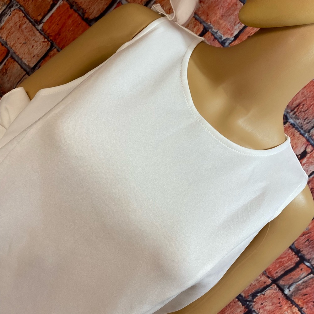 Eien Side Ruffle Plus Size White Dress - Picture 7 of 15